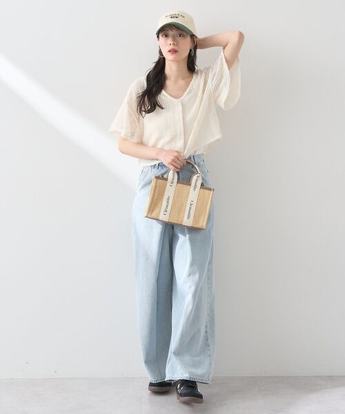 earth music&ecology(アースミュージックアンドエコロジー)の「SET2点レースカーディガン+レイヤードインナー(カーディガン/ボレロ・レディース・ブルー/ブラック/グリーン系その他2/アイボリー・FREE)」の16枚目の写真