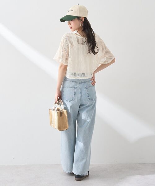 earth music&ecology(アースミュージックアンドエコロジー)の「SET2点レースカーディガン+レイヤードインナー(カーディガン/ボレロ・レディース・ブルー/ブラック/グリーン系その他2/アイボリー・FREE)」の18枚目の写真