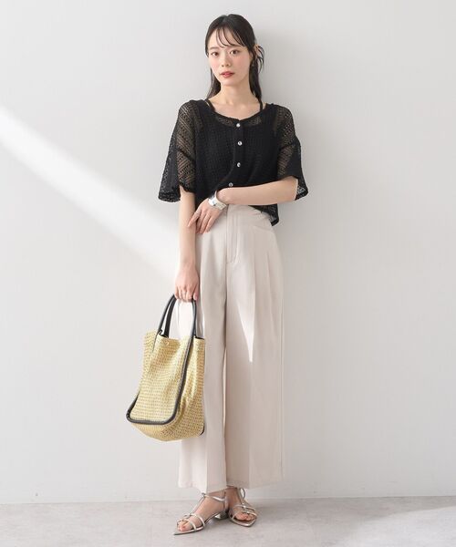 earth music&ecology(アースミュージックアンドエコロジー)の「SET2点レースカーディガン+レイヤードインナー(カーディガン/ボレロ・レディース・ブルー/ブラック/グリーン系その他2/アイボリー・FREE)」の20枚目の写真