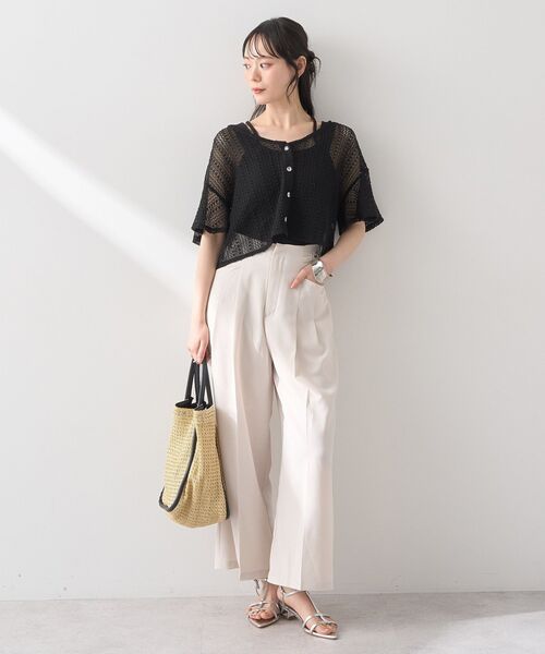 earth music&ecology(アースミュージックアンドエコロジー)の「SET2点レースカーディガン+レイヤードインナー(カーディガン/ボレロ・レディース・ブルー/ブラック/グリーン系その他2/アイボリー・FREE)」の21枚目の写真