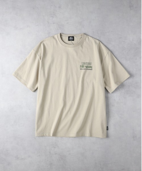 CAMP7（キャンプセブン）の「【CAMP7】バックグラフィックプリントＴ（Tシャツ/カットソー・メンズ・ホワイト/ベージュ・M/L/XL）」の4枚目の写真