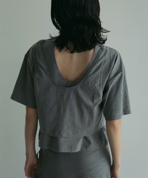 anuke(アンヌーク)の「anuke Layered Cut T-shirts 62510623(Tシャツ/カットソー・レディース・ブラック/オフホワイト/チャコールグレー・FREE)」の14枚目の写真