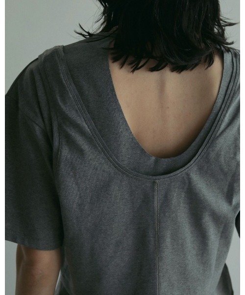 anuke(アンヌーク)の「anuke Layered Cut T-shirts 62510623(Tシャツ/カットソー・レディース・ブラック/オフホワイト/チャコールグレー・FREE)」の15枚目の写真