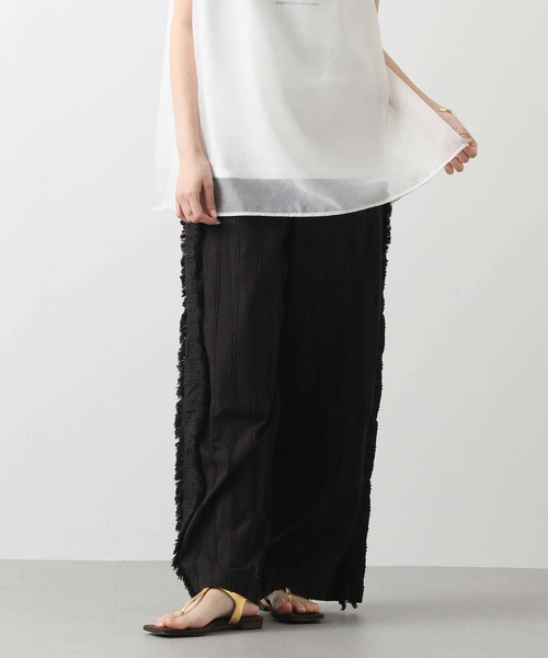 Gready Brilliant（グレディブリリアン）の「サイドフリンジドビーワイドパンツ（その他パンツ・レディース・ブラック/パープル・FREE）」の2枚目の写真