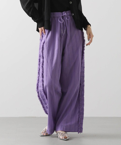 Gready Brilliant（グレディブリリアン）の「サイドフリンジドビーワイドパンツ（その他パンツ・レディース・ブラック/パープル・FREE）」の18枚目の写真