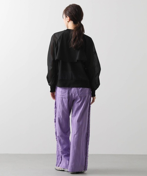 Gready Brilliant（グレディブリリアン）の「サイドフリンジドビーワイドパンツ（その他パンツ・レディース・ブラック/パープル・FREE）」の12枚目の写真