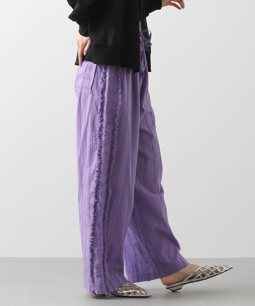 Gready Brilliant（グレディブリリアン）の「サイドフリンジドビーワイドパンツ（その他パンツ・レディース・ブラック/パープル・FREE）」の15枚目の写真