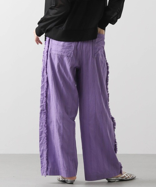 Gready Brilliant（グレディブリリアン）の「サイドフリンジドビーワイドパンツ（その他パンツ・レディース・ブラック/パープル・FREE）」の16枚目の写真