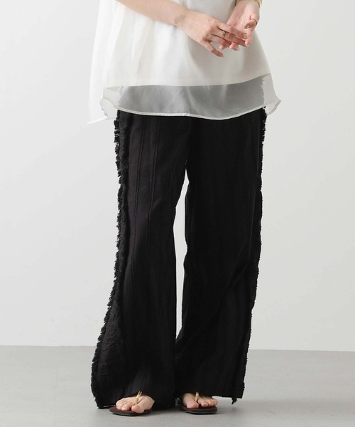 Gready Brilliant（グレディブリリアン）の「サイドフリンジドビーワイドパンツ（その他パンツ・レディース・ブラック/パープル・FREE）」の7枚目の写真