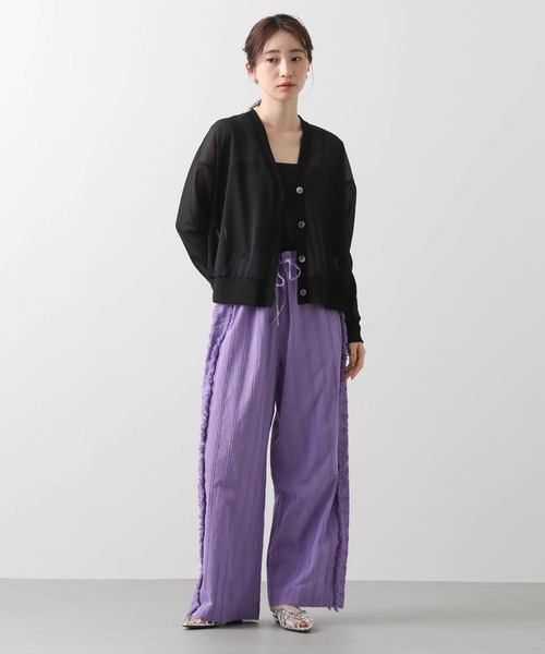 Gready Brilliant（グレディブリリアン）の「サイドフリンジドビーワイドパンツ（その他パンツ・レディース・ブラック/パープル・FREE）」の10枚目の写真