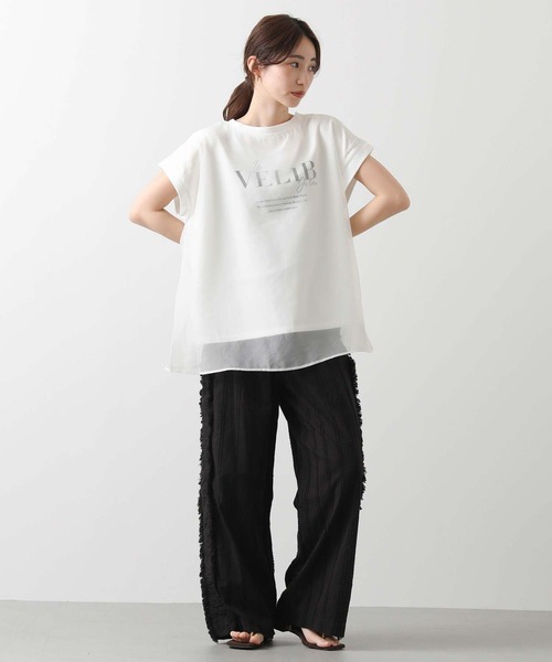 Gready Brilliant（グレディブリリアン）の「サイドフリンジドビーワイドパンツ（その他パンツ・レディース・ブラック/パープル・FREE）」の3枚目の写真