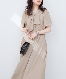 【WEB限定】ボウタイアシメラッフルワンピース