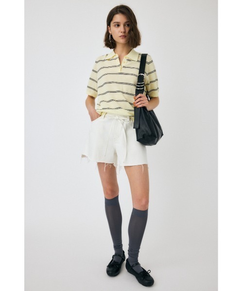 MOUSSY(マウジー)の「WIDE DENIM ショーツ(デニムパンツ・レディース・オフホワイト/ブルー・0/1/2)」の17枚目の写真