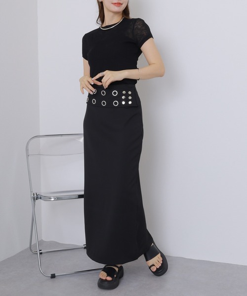 【関税込み】LESET ブラック Lauren マキシスカート LESETのブラック Lauren マキシスカートがセール中
