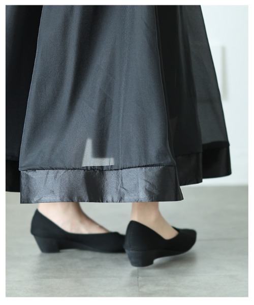 Sawa a la mode(サワアラモード)の「リボンテープヘムオーガンジフレアスカート(スカート・レディース・オフホワイト/ブラック・FREE)」の20枚目の写真