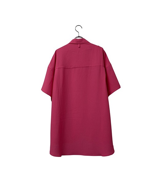 pp*closet インディゴシャツ34新品未使用 セール】【INTERPLAY】Open Collar S/S Over Size Shirt【3