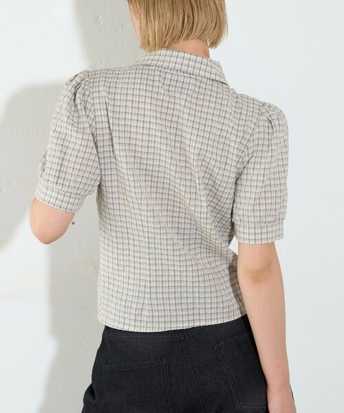 【WHO'S WHO gallery】パフスリーブギャザーブラウス WHO'S WHO gallery ブラウス シャツ ギャザーパフスリーブ