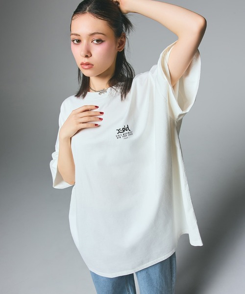 【smile꒡̈⃝】リアルピースTシャツ（XXXL、130cm） NUMBERING S/S BIG TEE DRESS（ワンピース）｜X-girl（エックス