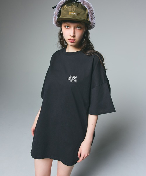 COLLAGE CAMO FACE S/S BIG TEE DRESS（ワンピース）｜X-girl