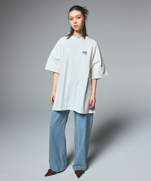 COLLAGE CAMO FACE S/S BIG TEE DRESS（ワンピース）｜X-girl