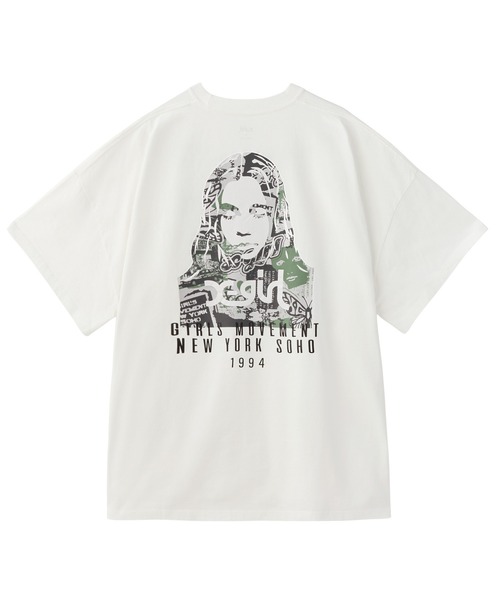 X-girl エックスガール COLLAGE CAMO FACE S/S BIG TEE DRESS コラージュカモ フェイス 半袖 ビッグT ドレス 105253041004 / 2025SUMMER / COLLAGE CAMO FACE S/S BIG TEE DRESS（ワンピース）｜X-girl