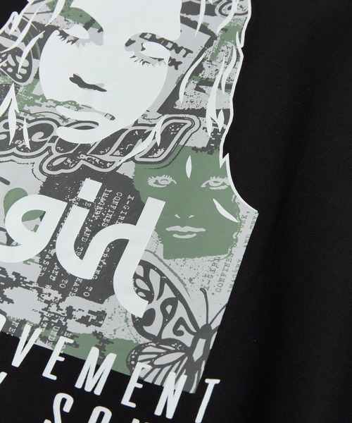 COLLAGE CAMO FACE S/S BIG TEE DRESS（ワンピース）｜X-girl