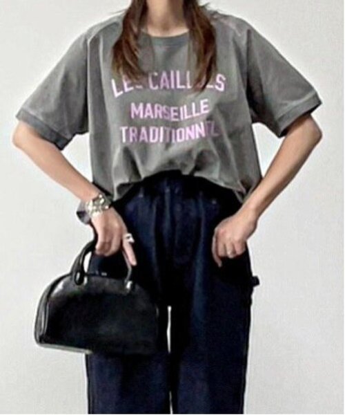 LBC(エルビーシー)の「製品染めプリントTシャツ(Tシャツ/カットソー・レディース・パープル/クリアグリーン/ライトピンク/チャコールグレー/レッド/ライトブルー/ベージュ/ダークグレー・M)」の20枚目の写真