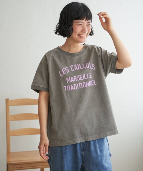 LBC(エルビーシー)の「製品染めプリントTシャツ(Tシャツ/カットソー・レディース・パープル/クリアグリーン/ライトピンク/チャコールグレー/レッド/ライトブルー/ベージュ/ダークグレー・M)」の22枚目の写真