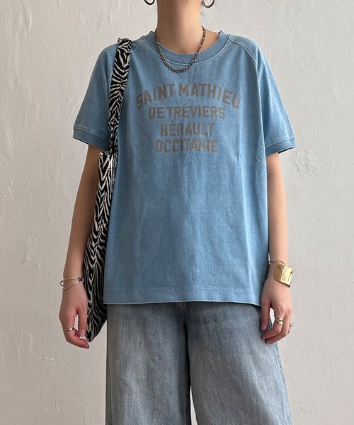 LBC(エルビーシー)の「製品染めプリントTシャツ(Tシャツ/カットソー・レディース・パープル/クリアグリーン/ライトピンク/チャコールグレー/レッド/ライトブルー/ベージュ/ダークグレー・M)」の15枚目の写真