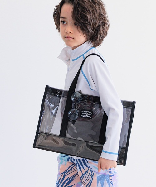 選べる4色展開♪]配色プールバッグ[25.5cm×37cm] (KIDS)（トート