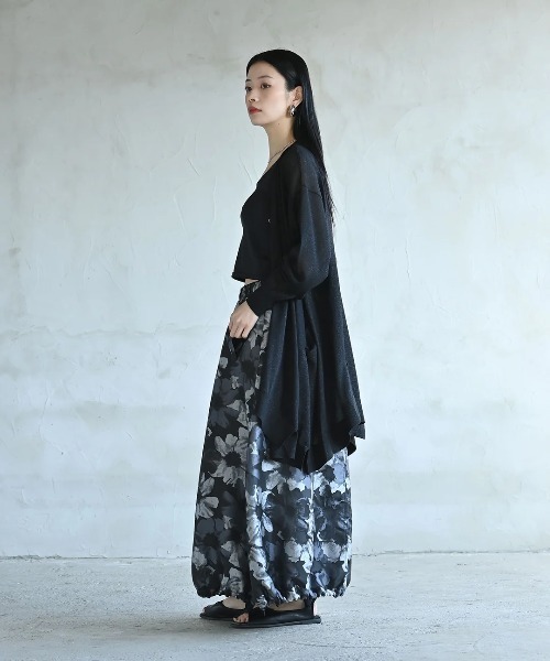 フラワージャガードバルーンスカート（スカート）｜funda mine