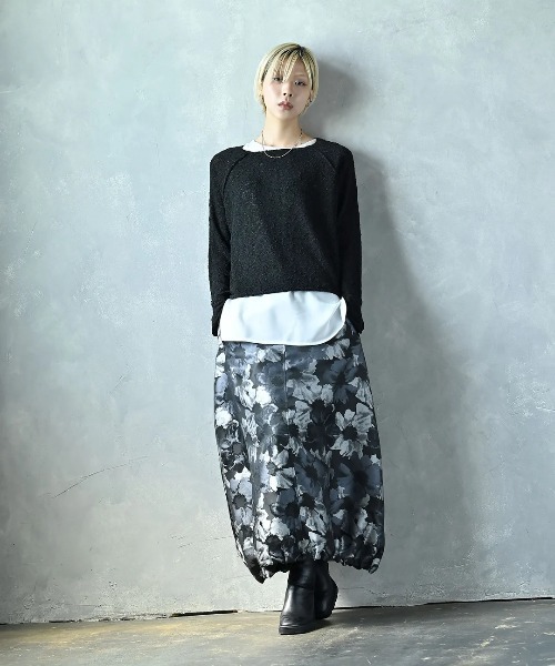 funda mine（ファンダマイン）の「フラワージャガードバルーンスカート（スカート・レディース・ブラック/オレンジ・FREE）」の7枚目の写真