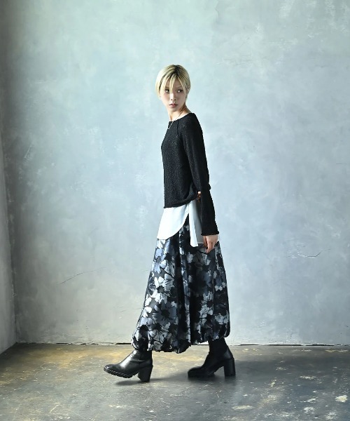 funda mine（ファンダマイン）の「フラワージャガードバルーンスカート（スカート・レディース・ブラック/オレンジ・FREE）」の14枚目の写真