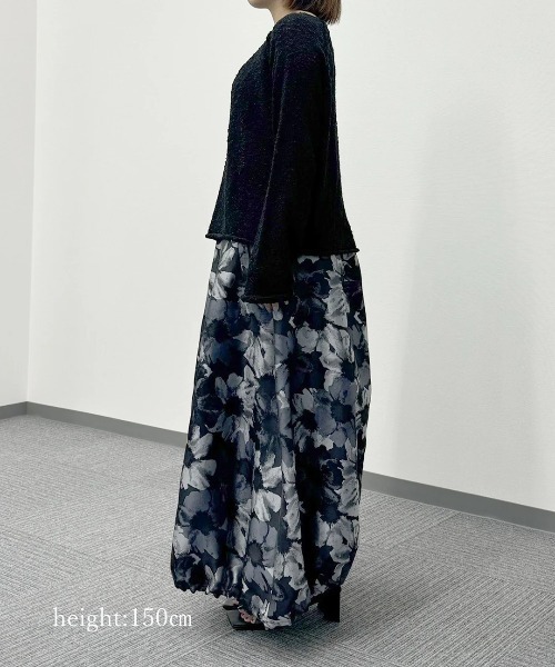 フラワージャガードバルーンスカート（スカート）｜funda mine