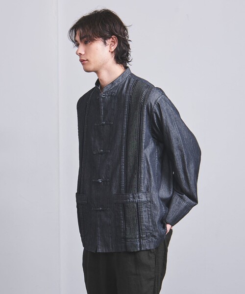 セール】【別注】＜Pheeta＞Trinity ブラック デニムシャツ MENS