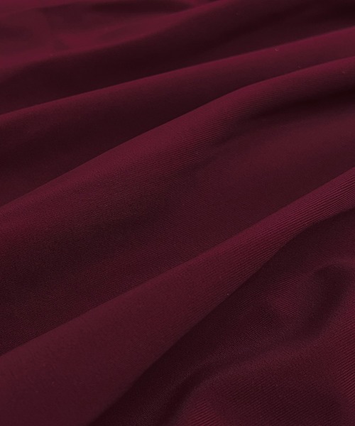 TeddyShop（テディショップ）の「レディース水着 シアー肩リボンバックギャザーハイウエストフリルビキニ 上下2点セット（水着・レディース・ワイン/ブラック/ライトグレー/サックスブルー・L/M/S）」の9枚目の写真