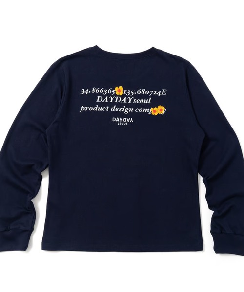 DAYDAY(デイデイ)の「フラワーロゴ L/S Tシャツ(Tシャツ/カットソー・レディース・オートミール/ネイビー・M/L)」の5枚目の写真