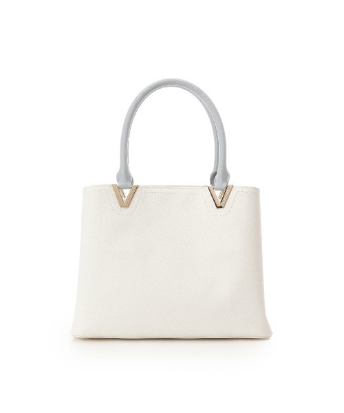 SAMANTHAVEGA(サマンサベガ)の「Vカットハンドバッグ(ハンドバッグ・レディース・ホワイト/グレイッシュベージュ/ブラック・FREE)」の7枚目の写真