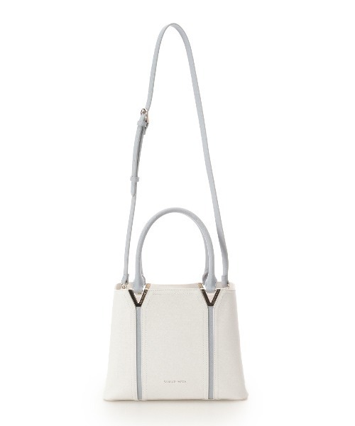 SAMANTHAVEGA(サマンサベガ)の「Vカットハンドバッグ(ハンドバッグ・レディース・ホワイト/グレイッシュベージュ/ブラック・FREE)」の9枚目の写真