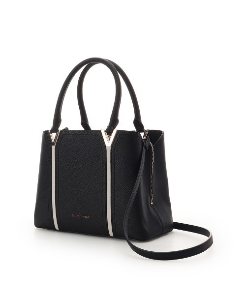 SAMANTHAVEGA(サマンサベガ)の「Vカットハンドバッグ(ハンドバッグ・レディース・ホワイト/グレイッシュベージュ/ブラック・FREE)」の10枚目の写真