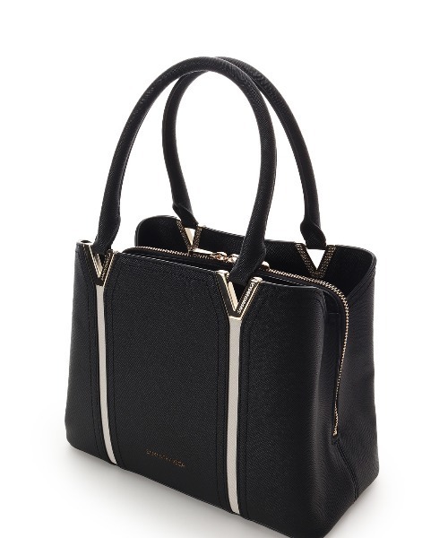 SAMANTHAVEGA(サマンサベガ)の「Vカットハンドバッグ(ハンドバッグ・レディース・ホワイト/グレイッシュベージュ/ブラック・FREE)」の11枚目の写真