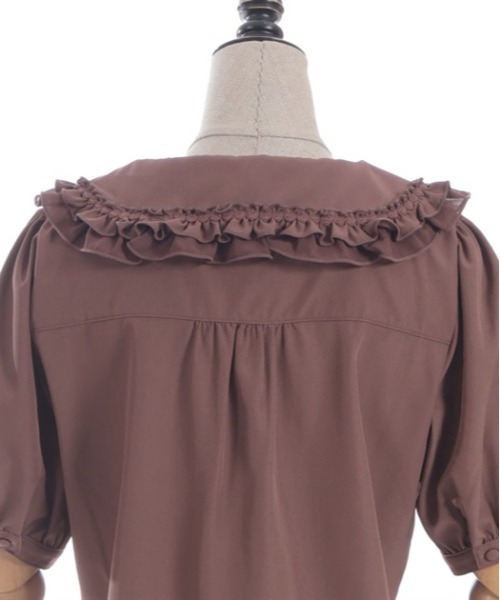 axes femme POETIQUE（アクシーズファムポエティック）の「リボンフリル半袖ブラウス（シャツ/ブラウス・レディース・ホワイト/キナリ/モカ・MEDIUM）」の16枚目の写真