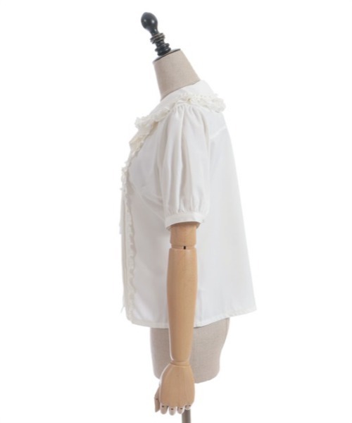 axes femme POETIQUE（アクシーズファムポエティック）の「リボンフリル半袖ブラウス（シャツ/ブラウス・レディース・ホワイト/キナリ/モカ・MEDIUM）」の19枚目の写真