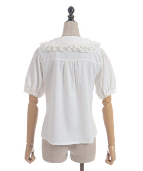 axes femme POETIQUE（アクシーズファムポエティック）の「リボンフリル半袖ブラウス（シャツ/ブラウス・レディース・ホワイト/キナリ/モカ・MEDIUM）」の20枚目の写真