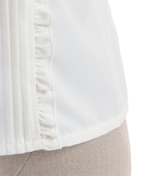 axes femme POETIQUE（アクシーズファムポエティック）の「リボンフリル半袖ブラウス（シャツ/ブラウス・レディース・ホワイト/キナリ/モカ・MEDIUM）」の22枚目の写真