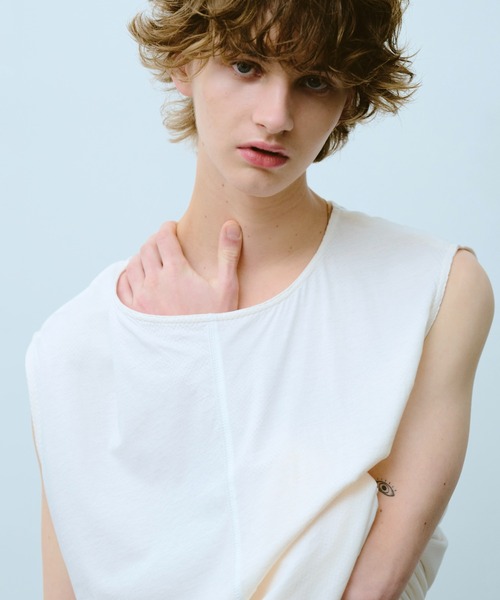 CAMPHOR WOOD(カンファーウッド)の「reversible layered sleeveless cutsew / リバーシブルレイヤードメッシュスリーブレスカットソー(タンクトップ・メンズ・Black/White・SMALL/MEDIUM/LARGE)」の22枚目の写真
