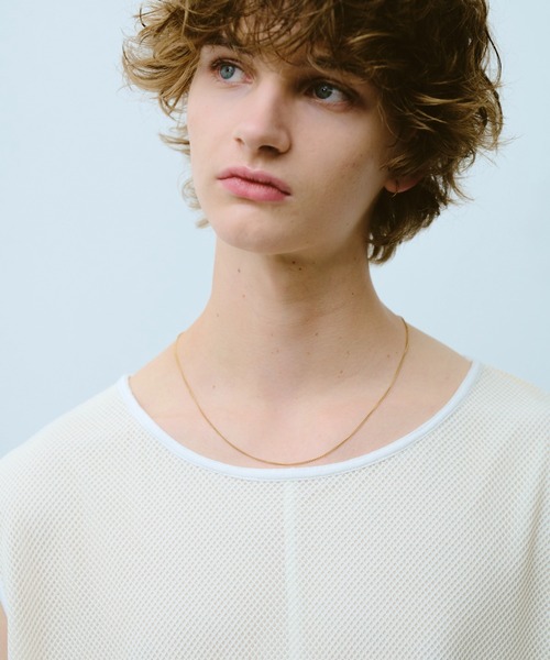 CAMPHOR WOOD(カンファーウッド)の「reversible layered sleeveless cutsew / リバーシブルレイヤードメッシュスリーブレスカットソー(タンクトップ・メンズ・Black/White・SMALL/MEDIUM/LARGE)」の11枚目の写真