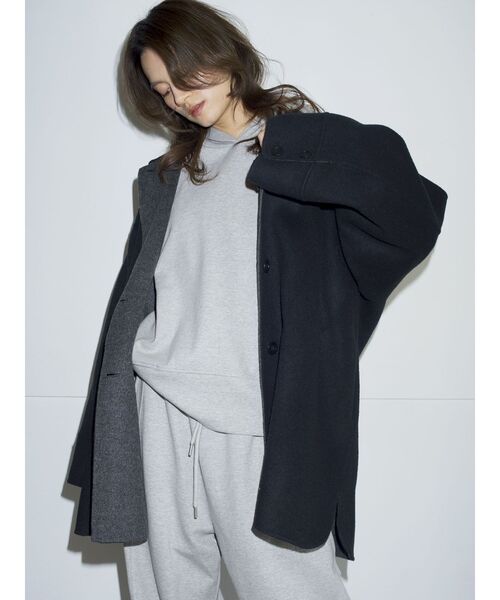 Htage(テージ)の「【Htage】リバーシブルビッグシルエットリバーコート(その他アウター・レディース・ブラック/ライトグレー・FREE)」の7枚目の写真