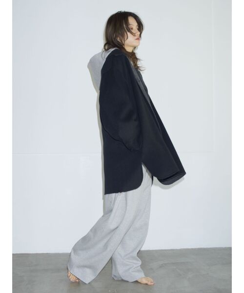 Htage(テージ)の「【Htage】リバーシブルビッグシルエットリバーコート(その他アウター・レディース・ブラック/ライトグレー・FREE)」の9枚目の写真