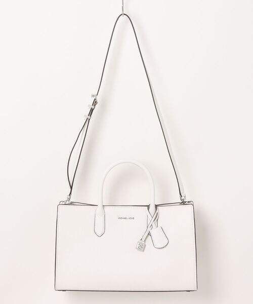 MICHAEL KORS（マイケルコース）の「SCARLETT レザー サッチェル ミディアム（ハンドバッグ・レディース・ホワイト系・FREE）」の5枚目の写真